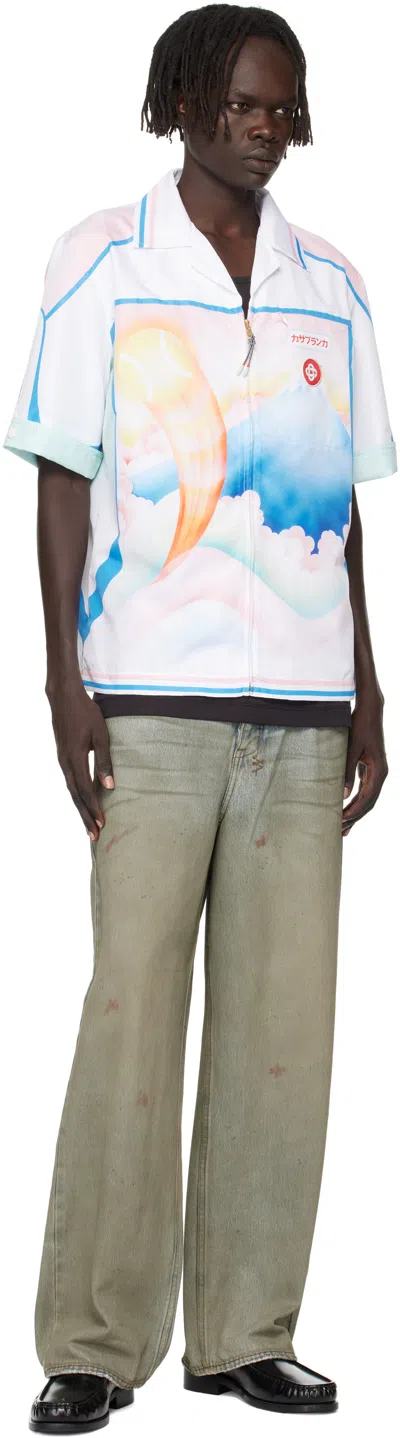Casablanca 'dream Of Mount Fuji' Shirt In White