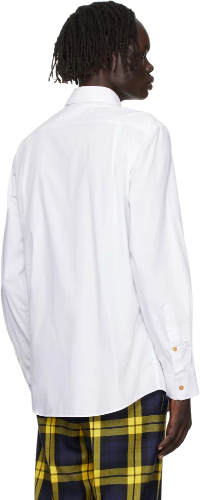 Vivienne Westwood Shirt With Subtle Orb Embroidery And Tailored Fit In Gray