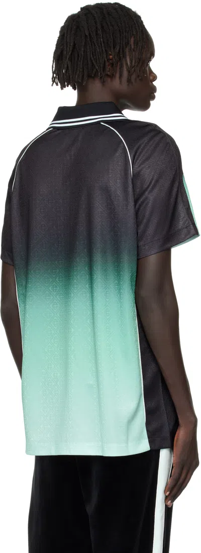 Casablanca Piping Contrast Gradient V Neck T-shirt In Multi