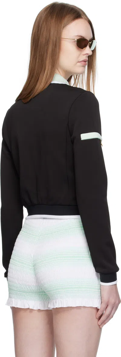 Casablanca Black Viscose Track Jacket In Black