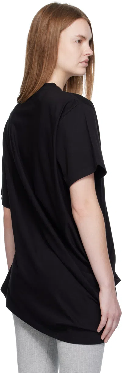 Charles Jeffrey Loverboy Topsy Turvy T-shirt In Knitted Black