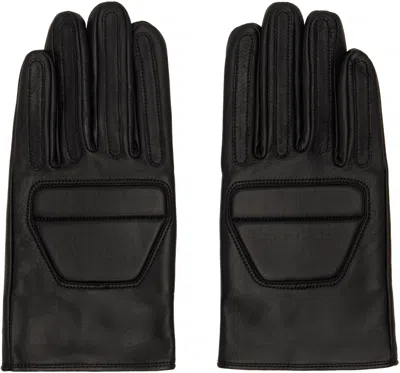 Yohji Yamamoto Padded Panel Gloves In Black