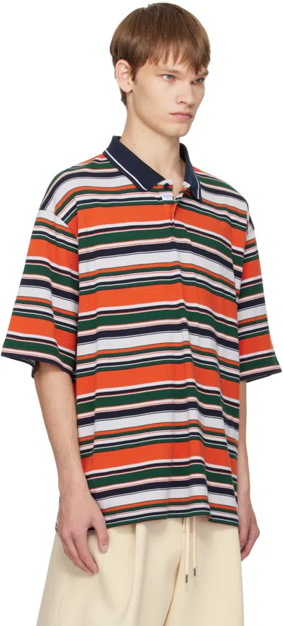 Martine Rose Oversized Striped Polo Shirt In Multi