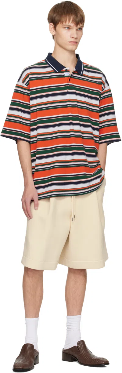 Martine Rose Oversized Striped Polo Shirt In Multi