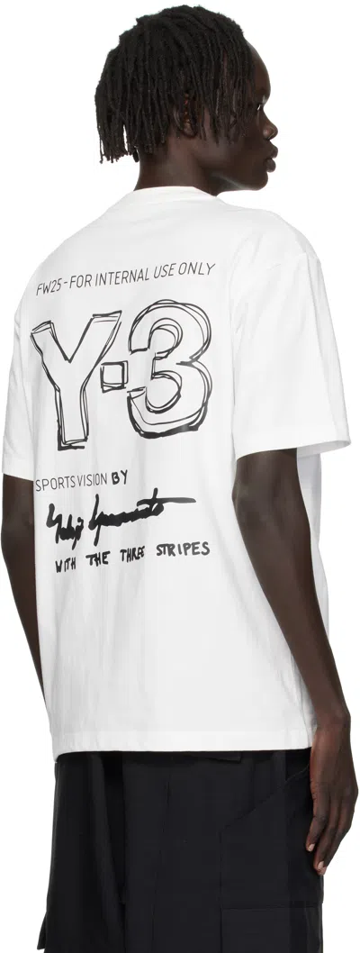 Y-3 Classic Chest Logo Cotton T-shirt In White