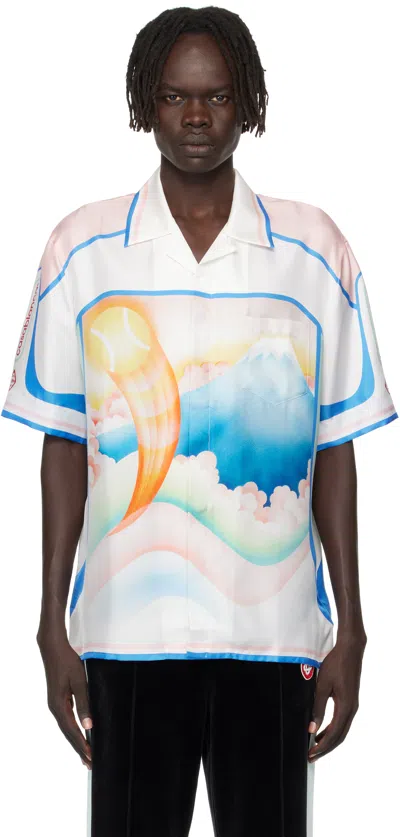 Casablanca 'dream Of Mount Fuji' Shirt In White