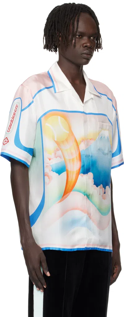 Casablanca 'dream Of Mount Fuji' Shirt In White