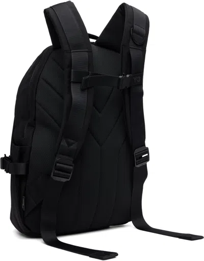 Y-3 Functional Cordura Backpack With Embossed Logo And Adjustable Features In Black