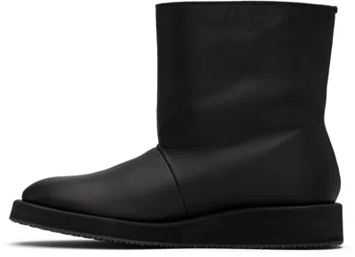 Yohji Yamamoto Black Soft Matt Bk High-top Boots In Multi