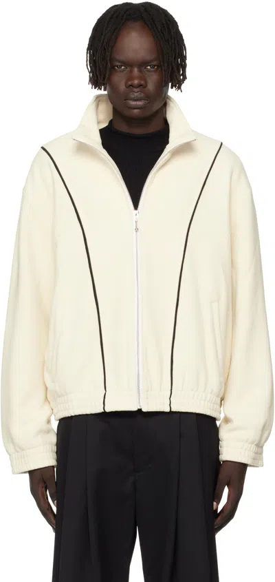 Ernest W Baker Off-white Fleece Track Jacket In White