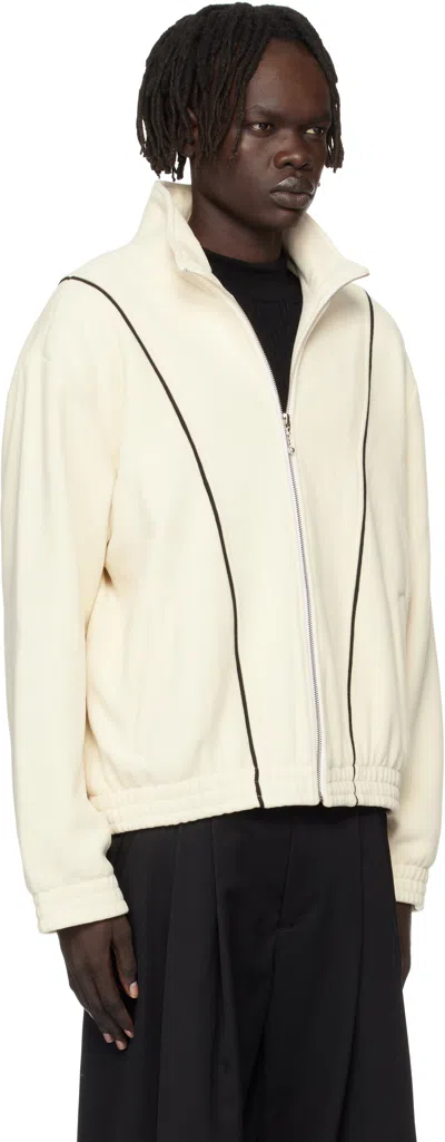 Ernest W Baker Off-white Fleece Track Jacket In White