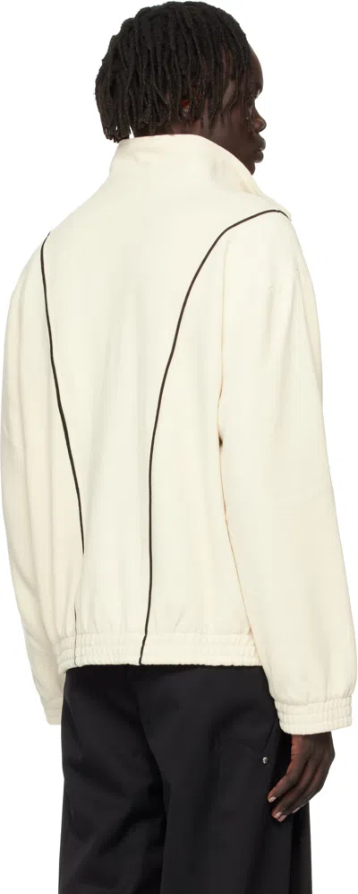Ernest W Baker Off-white Fleece Track Jacket In White