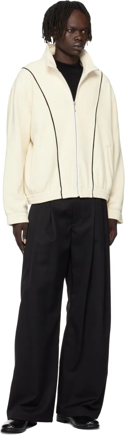 Ernest W Baker Off-white Fleece Track Jacket In White
