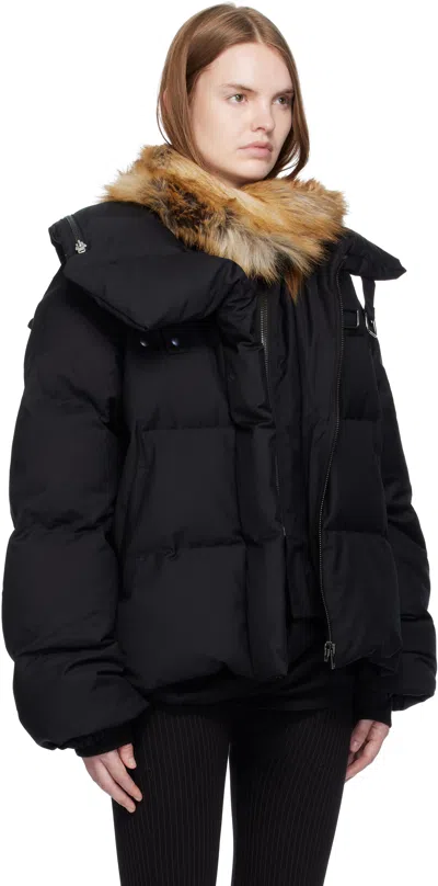 Ottolinger Black Deconstructed Double Zip Down Jacket In Black
