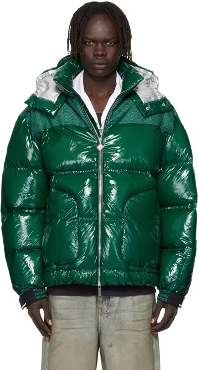 Casablanca Down-filled Relaxed Fit Puffer Jacket In Green