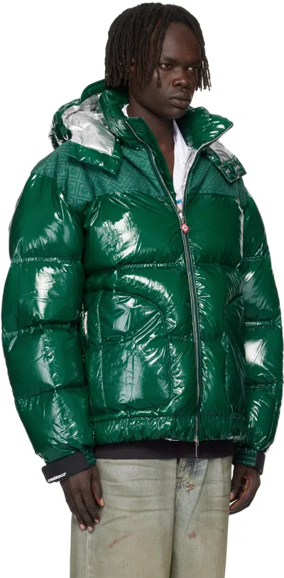 Casablanca Down-filled Relaxed Fit Puffer Jacket In Green