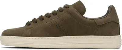 Tom Ford Khaki Nubuck Warwick Sneakers In Multi