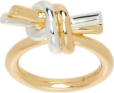 Bottega Veneta Knot Ring In Gold