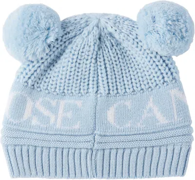 Canada Goose Baby Blue Double Pom Beanie In Blue