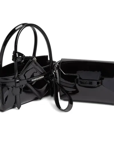 Dsquared2 Mini Handbag Featuring Detachable Strap In Black