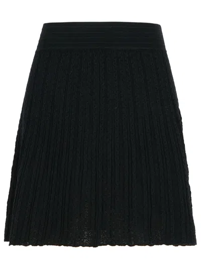 Apc A.p.c. 'kayla' Black Wool Skirt In Black