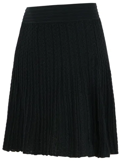 Apc A.p.c. 'kayla' Black Wool Skirt In Black