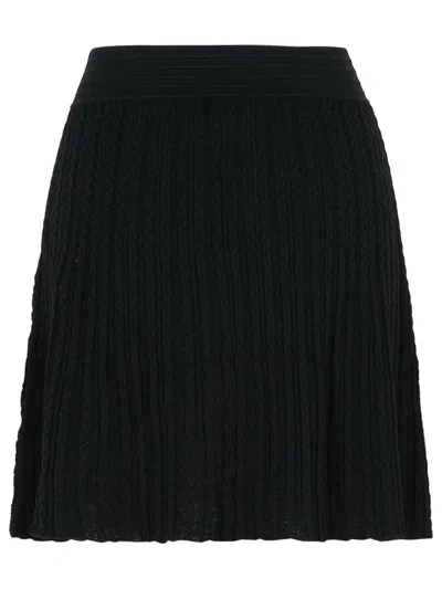 Apc A.p.c. 'kayla' Black Wool Skirt In Black