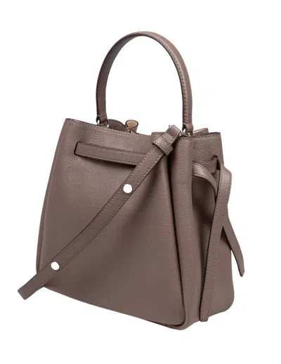 Tory Burch Small Romy Leather Bucket Bag In Brown