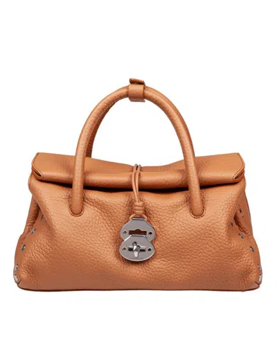 Zanellato Grained Leather Bag In Brown