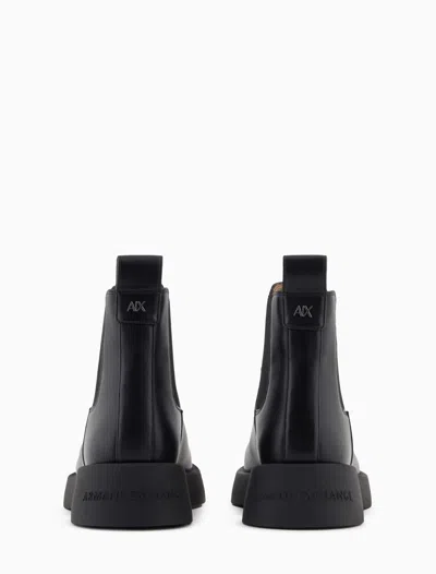 Armani Exchange Boots In Black