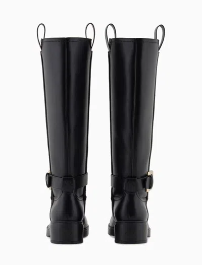 Armani Exchange Boots With Strap In Black