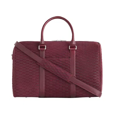 Pre-owned Kith Monogram Suede Traveler K40 Bag 'magma' | Red | Men's Size Onesize