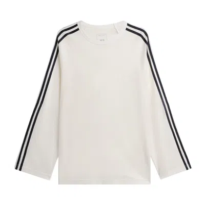 Pre-owned Y-3 3-stripes Long-sleeve Tee 'core White' | Men's Size L