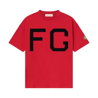 Pre-owned Essentials Fear Of God  Fg Monarchs Tee 'red' | Men's Size Xl