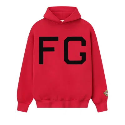 Pre-owned Essentials Fear Of God  Fg Monarchs Hoodie 'red' | Men's Size Xs
