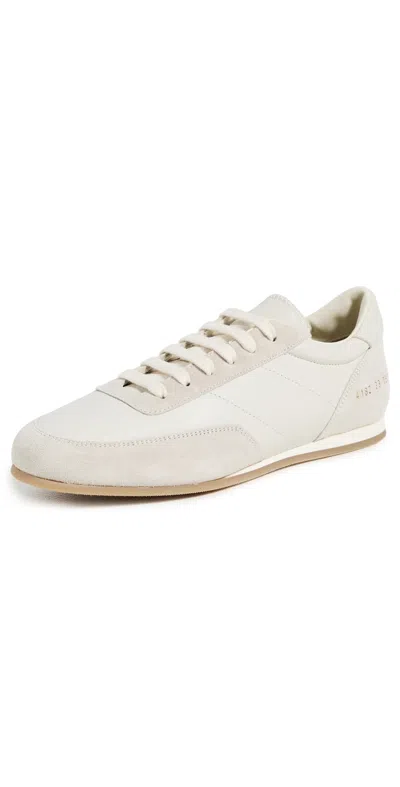 Common Projects Minimal Leather And Suede Low-top Runner Sneakers In Neutral