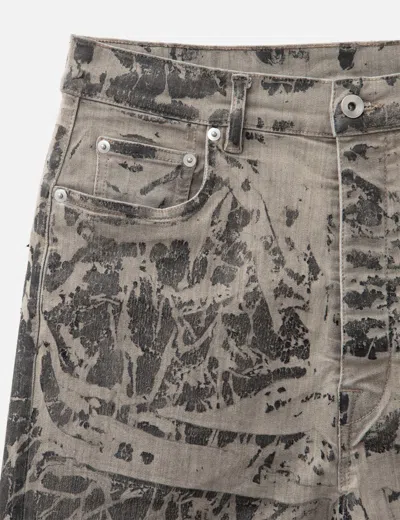 Rick Owens Drkshdw Drkshdw By Rick Owens Distressed Black Flared Denim Pants With Five-pocket Design In Brown