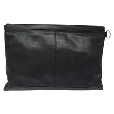 Pre-owned Balenciaga City Black Leather Clutch Bag ()