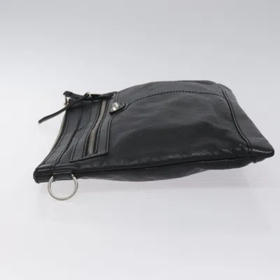 Pre-owned Balenciaga City Black Leather Clutch Bag ()