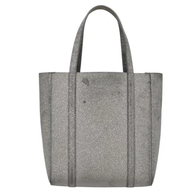 Pre-owned Balenciaga Eveyday Cabas Silver Leather Tote Bag ()
