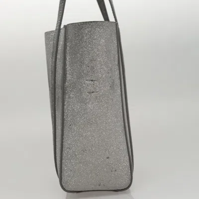 Pre-owned Balenciaga Eveyday Cabas Silver Leather Tote Bag ()