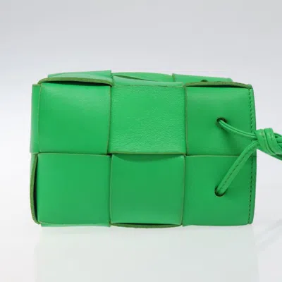 Pre-owned Bottega Veneta Cassette Green Leather Shoulder Bag ()