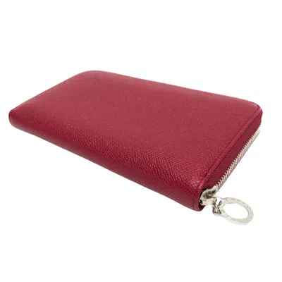 Pre-owned Bulgari Bvlgari Bvlgari Red Leather Wallet  ()
