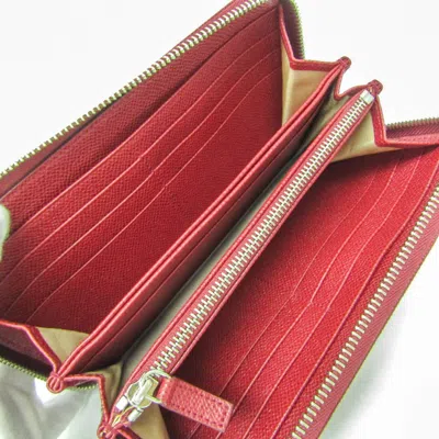 Pre-owned Bulgari Bvlgari Bvlgari Red Leather Wallet  ()