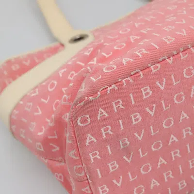 Pre-owned Bulgari Pink Canvas Tote Bag ()