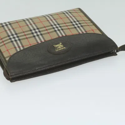 Pre-owned Burberry Beige Canvas Clutch Bag ()
