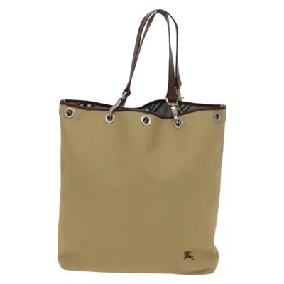 Pre-owned Burberry Beige Canvas Tote Bag ()