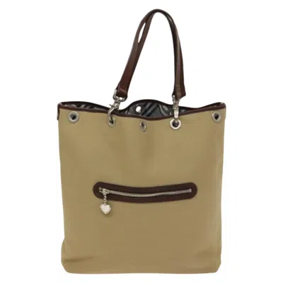 Pre-owned Burberry Beige Canvas Tote Bag ()