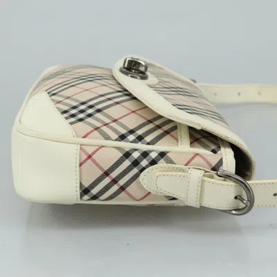 Pre-owned Burberry Nova Check Beige Canvas Shoulder Bag ()