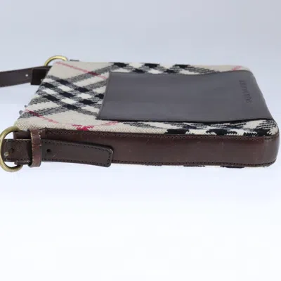 Pre-owned Burberry Nova Check Beige Canvas Shoulder Bag ()